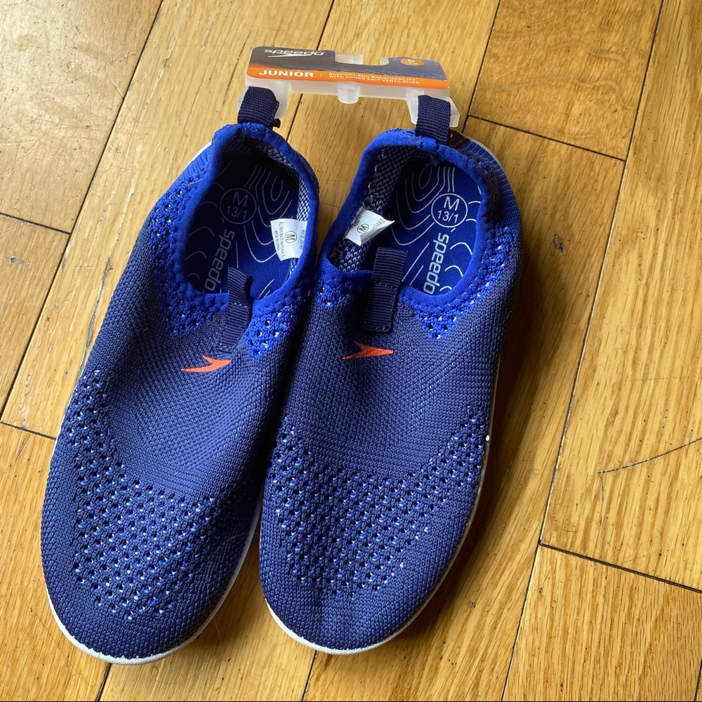 NWT Kids Speedo Water Shoes Blue Medium